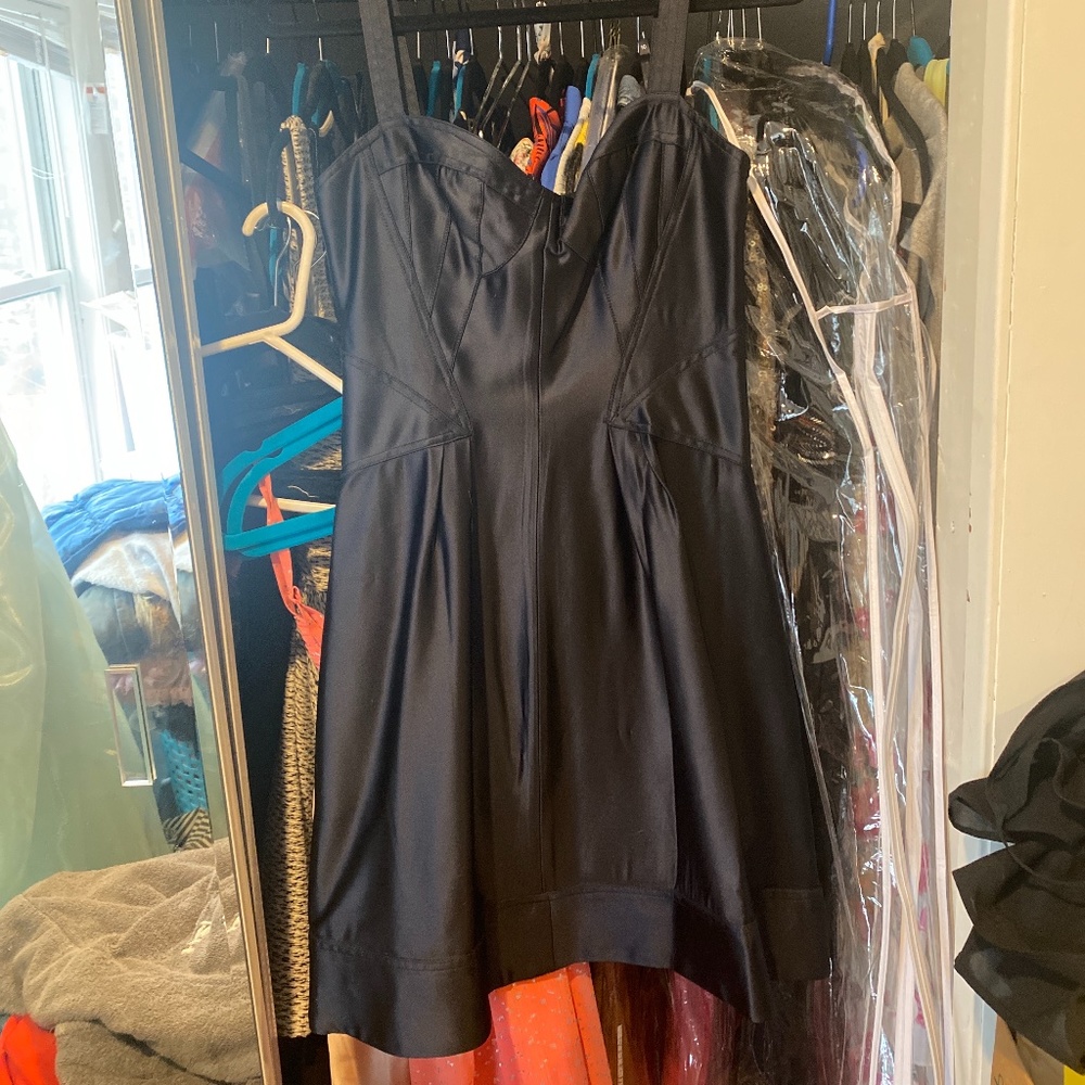 Z Spoke by Zac Posen Black satin dress